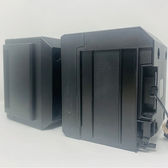 Vtg JVC Bookshelf 4'' Black Speakers PC-BV77K Boombox Bass Quality Tested x2 - Picture 4 of 11